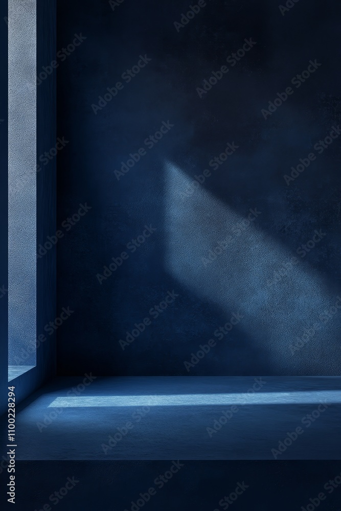 Poster mysterious play of shadows and light in a dark room creates an intriguing atmosphere filled with ant