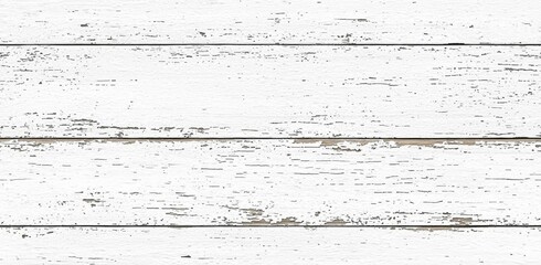 Obraz premium seamless of White painted wood texture seamless rusty grunge background, Scratched white paint on planks of wood wall