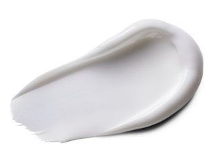 white cosmetic cream stain