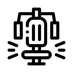 Fototapeta premium Chest Press line icon