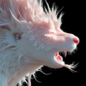 A fluffy mutated mouse.