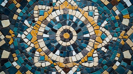 Fototapeta premium Colorful intricate tile pattern showcasing vibrant mosaics in a stunning design