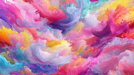 Vibrant abstract clouds digital art colorful design creative space aerial view imagination unleashed