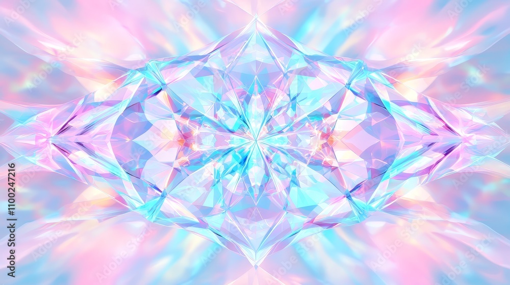 Poster abstract crystal patterns digital art vibrant colors beautiful background artistic viewpoint visual 