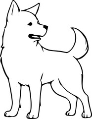 Obraz premium cute pet dog vector art illustration