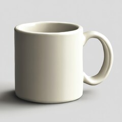 A simple ceramic coffee mug in a minimalist style, perfect for any beverage.