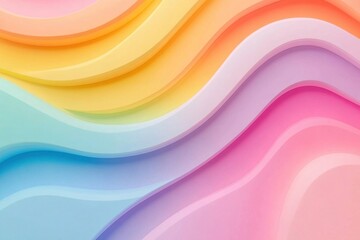Obraz premium Vivid pastel abstract background for computer display: lively rainbow design for pride celebration with fun shapes