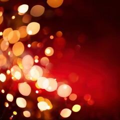 red and gold holiday lights creating festive warmth