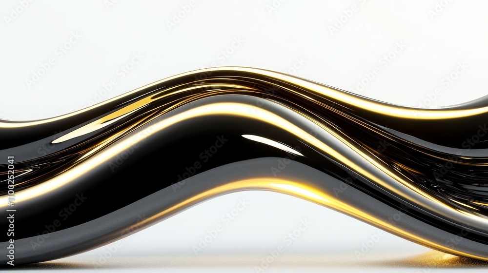 Poster dynamic flowing abstract waves modern art space digital design minimalist environment artistic viewp