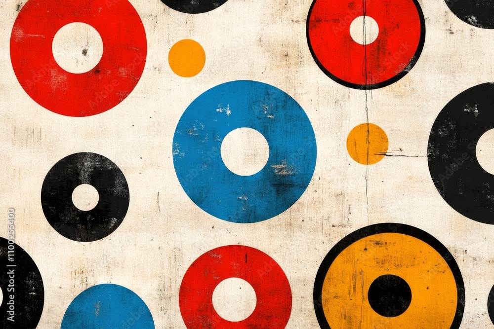 Poster A simple geometric design featuring concentric circles around an axis, symbolizing rotation
