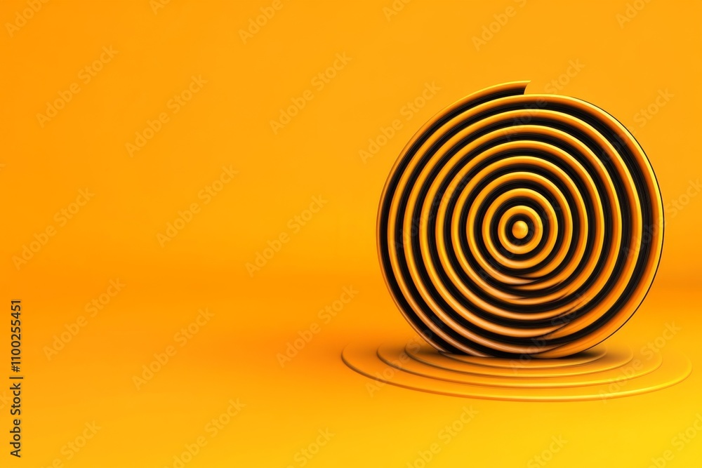 Poster A simple geometric design featuring concentric circles around an axis, symbolizing rotation