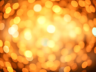 Obraz premium Golden bokeh lights blur across a festive, shiny background