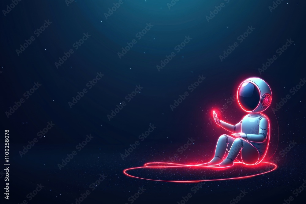 Aufkleber exploring the future of ai robotic innovation digital universe concept art futuristic environment cr