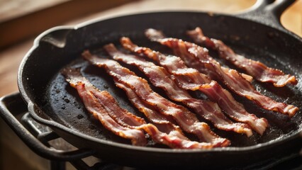 Fototapeta premium Fried bacon