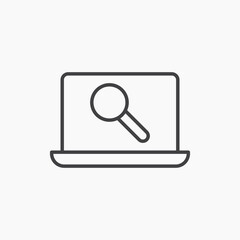 Browsing thin line vector icon.