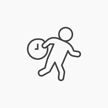 recommend clip art: Busy thin line vector icon.