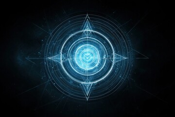 Cosmic compass design digital art futuristic aesthetics abstract digital realm navigational themes for visual storytelling