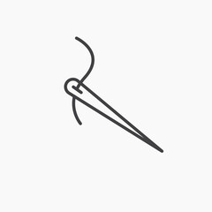 Needle thin line vector icon.