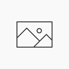 Picture thin line vector icon.
