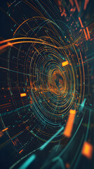 Obraz premium Abstract Digital Cryptography Algorithm: Quantum-Resistant Design