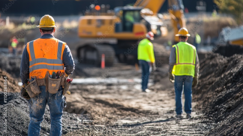 Poster capture construction managers leading projects from blueprint to build.