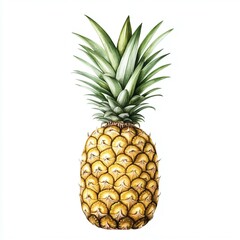 Obraz premium pineapple tropical fruit fresh healthy vitamin juicy and refreshing flavor.