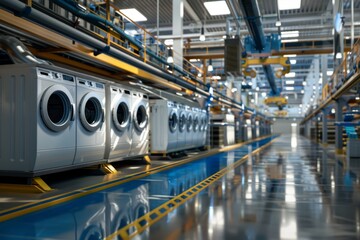Fototapeta premium Production line of washing machines
