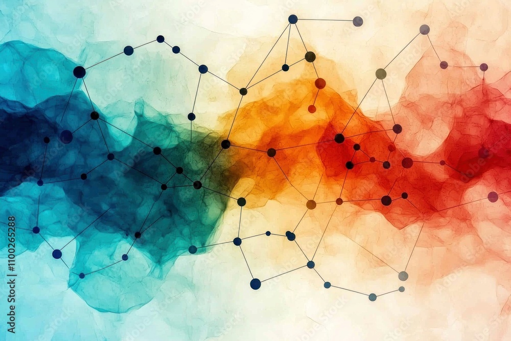 Poster dynamic colorful data visualization digital art abstract concept creative environment vibrant viewpo