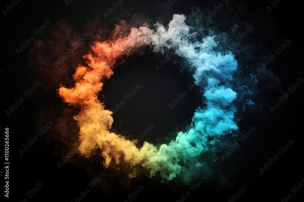 Poster vibrant smoke swirl art abstract background digital creation colorful patterns artistic perspective 