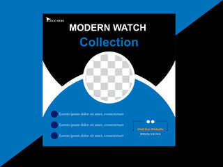 Smart Watch Social Media Poster Design Layout