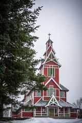 nordic church in the mountains