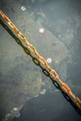 chain over clear water