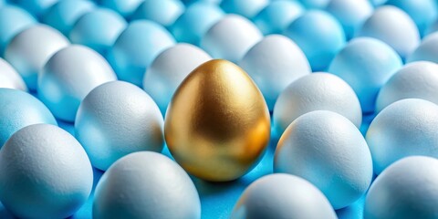 Golden Egg Amongst Blue, Gold, Egg, Easter, Unique, Opportunity