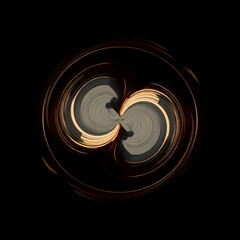 Spiral swirl with glowing colors and abstract energy patterns in space background