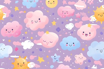 Obraz premium Playful candy-colored background with soft pastel pinks, blues, and yellows