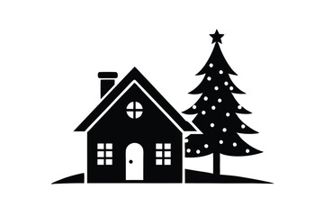 Fototapeta premium Christmas Home Vector