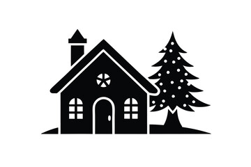 Fototapeta premium Christmas Home Vector