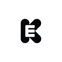 Initial KE Letter Logo Design Vector Template
