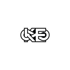 Initial KE Letter Logo Design Vector Template