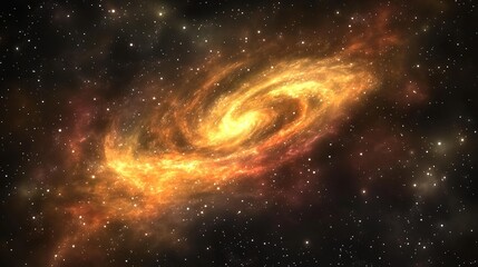 Obraz premium Stunning Spiral Galaxy in Deep Space with Glowing Nebula Effects
