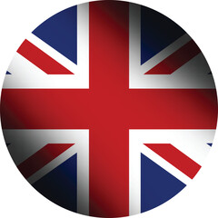 Obraz premium Union Jack round logo. Vector