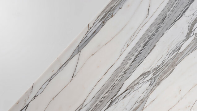 Refined white marble surface with delicate gray seam flow.