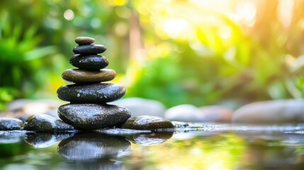 Promotion of mental wellness through nature therapy, Reflecting holistic health, photography style