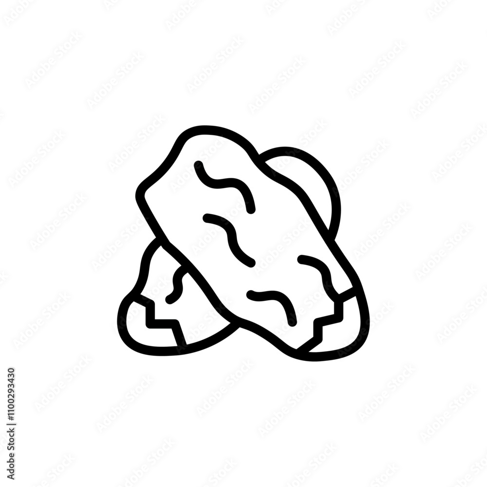 Poster arab date fruit icon outline vector for web ui