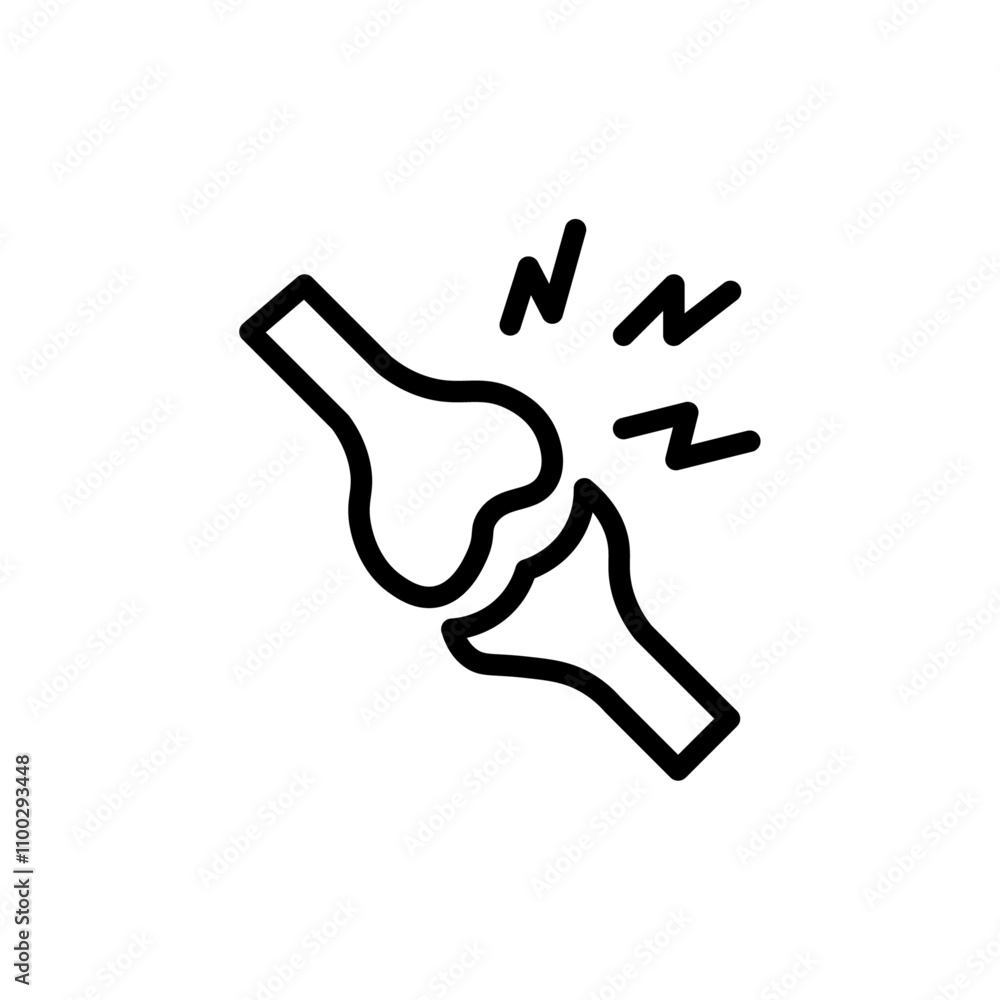 Poster arthritis knee joint pain icon outline vector for web ui