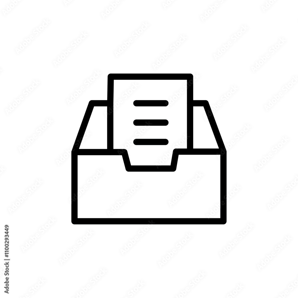 Aufkleber Archive folders icon Outline vector for web ui