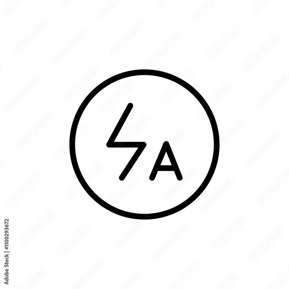 Aufkleber auto flash icon outline vector for web ui