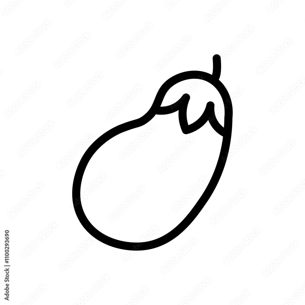 Poster aubergine icon Outline vector for web ui