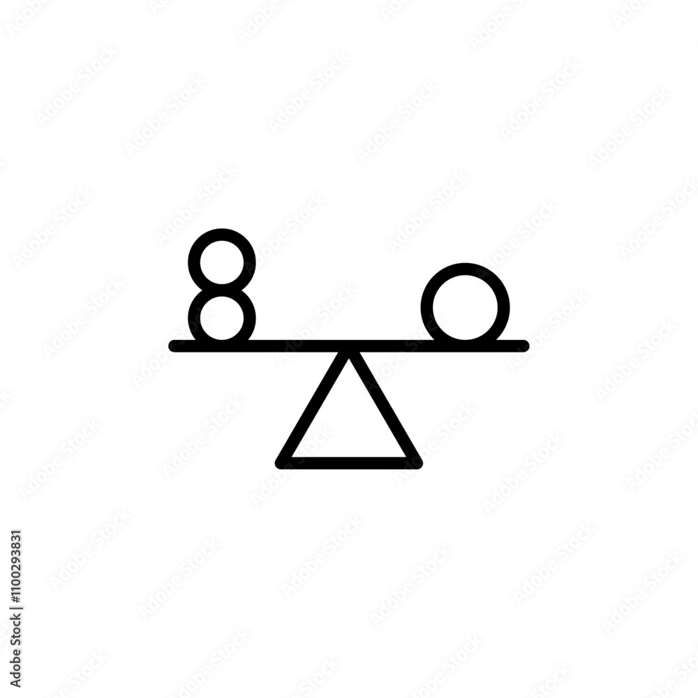 Poster balancing icon Outline vector for web ui