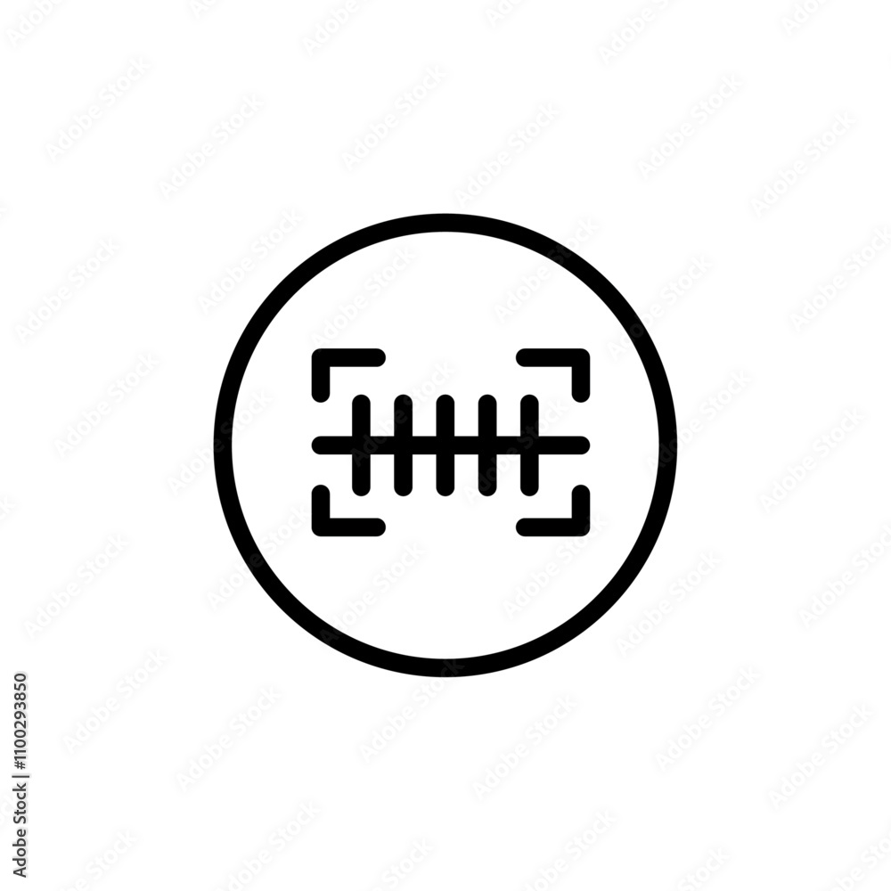 Poster Bar code scanner icon Outline vector for web ui